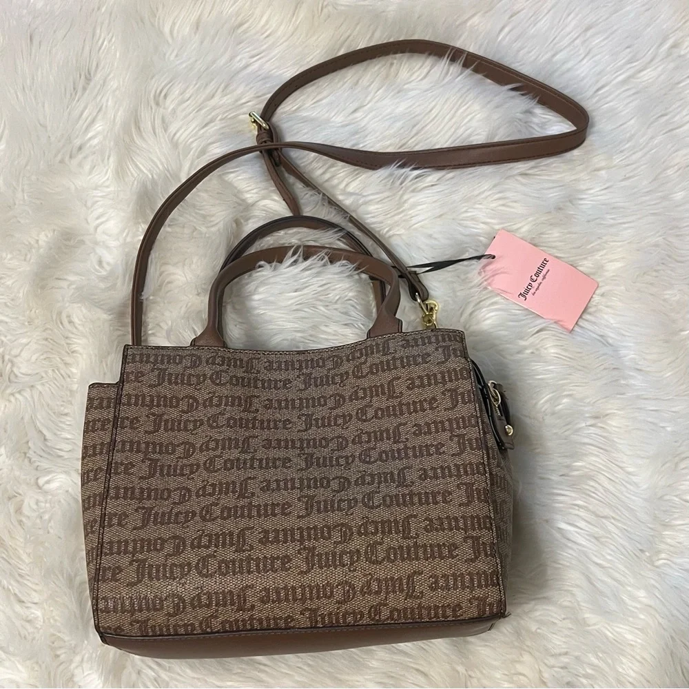 Juicy Couture‎ Brown Chestnut Chino and Tan Modern Chic Satchel Handbag